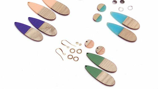 How to Make Earrings using Zola Elements Wood and Resin Focals
