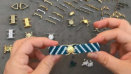 How to Use a Cymbal Magnetic Clasp to Finish Bead Weaving