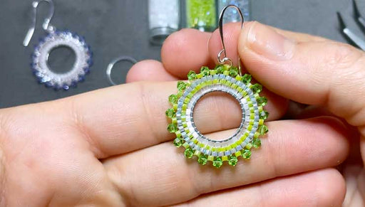 How to Add Bicone Crystals to Circular Brick Stitch