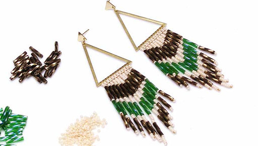 How to Make Fringe Earrings Using Miyuki Bugle Beads