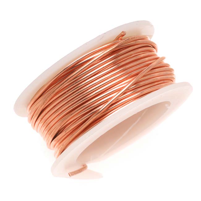 Artistic Wire, Copper Craft Wire 24 Gauge Thick, Bare Copper (10 Yard Spool)