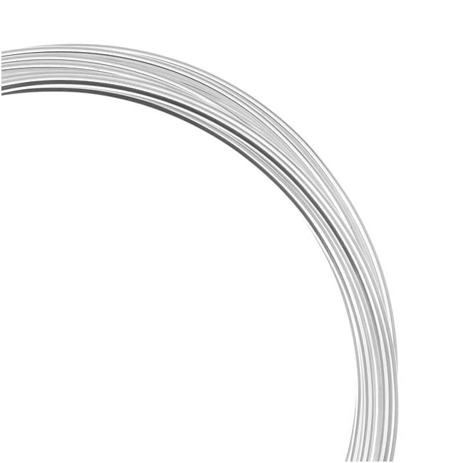 The Beadsmith Silver Plated Copper German Bead Wire Craft Wire 22 Gauge/.6mm (10 Meters / 32.8 Feet)