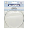 Memory Wire, Necklace Flat 3.75 Inch Diameter, 7 Loops, Silver Plated