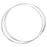 Memory Wire, Necklace Round Size Extra Large, 1mm (.039) Thick / 5 Inch Diameter, 5 Loops, Silver Plated