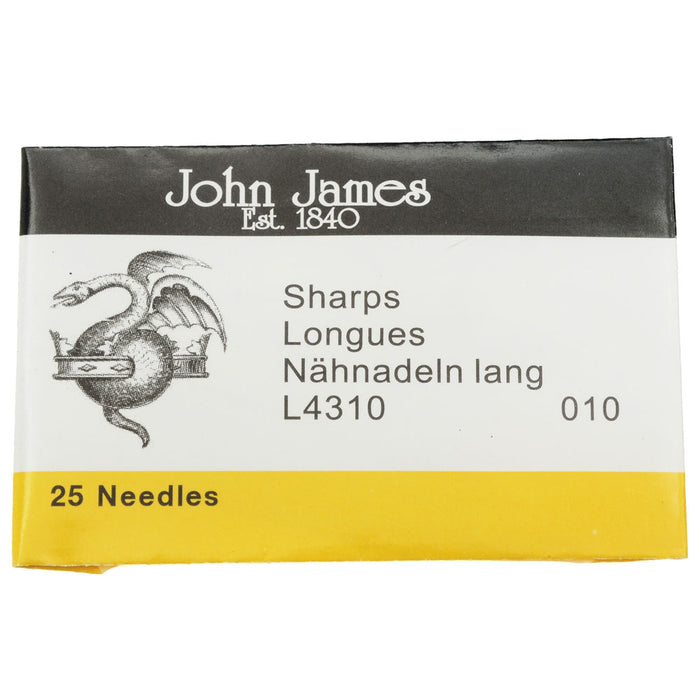 The Beadsmith English Beading Needles, Sharps Size #10, 1 Pack of 25