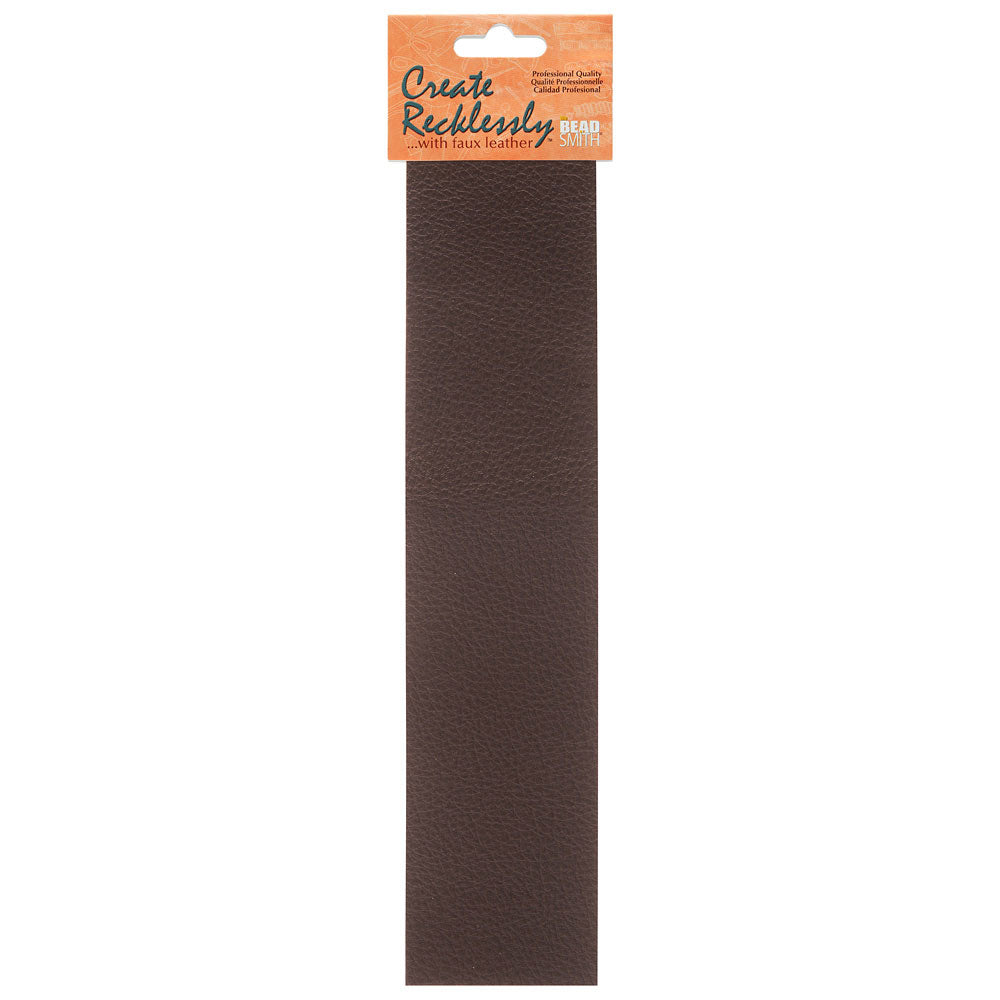 Create Recklessly, Symphony Faux Leather 10 x 2 Inch Strip, Fudge Brown (1 Piece)