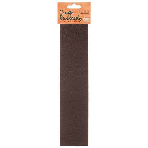 Create Recklessly, Symphony Faux Leather 10 x 2 Inch Strip, Fudge Brown (1 Piece)