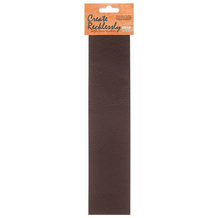 Create Recklessly, Symphony Faux Leather 10 x 2 Inch Strip, Fudge Brown (1 Piece)