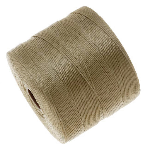 The Beadsmith Super-Lon, S-Lon, Micro Macrame Twisted Nylon Cord - Sand / 287 Yard Spool