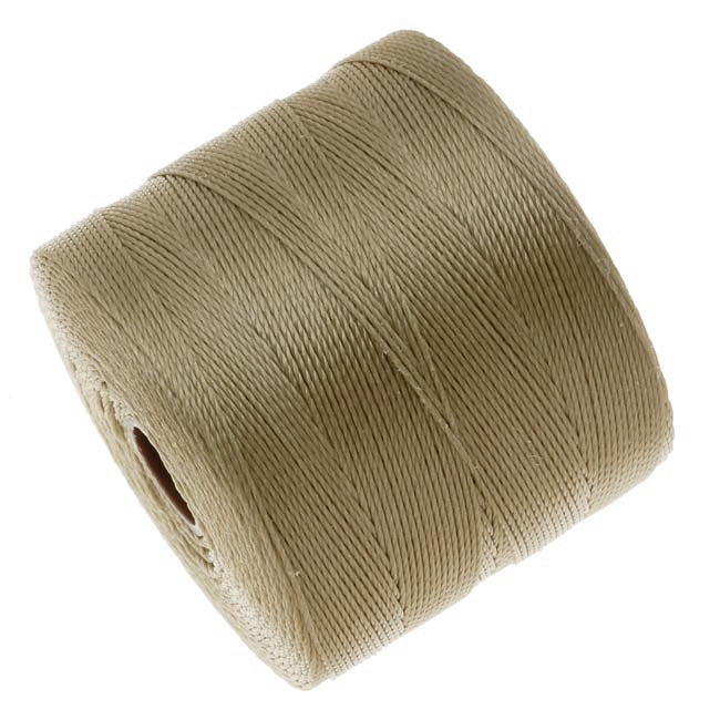 The Beadsmith Super-Lon, S-Lon, Micro Macrame Twisted Nylon Cord - Sand / 287 Yard Spool
