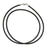 Black Rubber 2mm Tube Necklace With Sterling Silver Clasp 16 Inches (1 pcs)