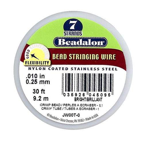 Beadalon Wire Standard Bright 7 Strand .010 Inch / 30Ft