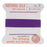Griffin Silk Beading Cord & Needle Size 2 Amethyst Purple