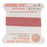Griffin Silk Beading Cord & Needle Size 2 Pink