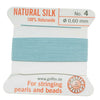 Griffin Silk Beading Cord & Needle Size 4 Lt Blue Turquoise
