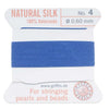 Griffin Silk Beading Cord & Needle Size 4 Medium Blue