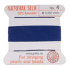 Griffin Silk Beading Cord & Needle Size 4 Dark Blue