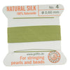 Griffin Silk Beading Cord & Needle Size 4 Jade Green