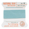 Griffin Silk Beading Cord & Needle Size 6 Lt Blue Turquoise