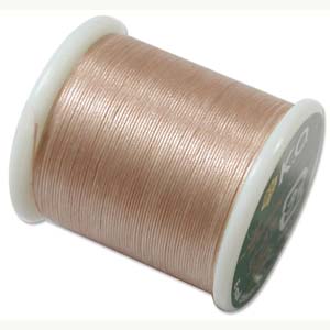 Japanese Nylon Beading K.O. Thread for Delica Beads - Natural Beige 50 Meters