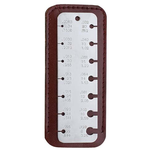 Eurotool Pocket Size Wire Gauge Tool Measures Wire or Sheet Metal