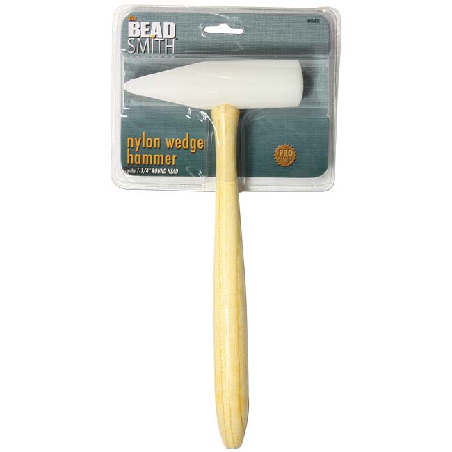 The Beadsmith Nylon Wedge Hammer - For Metal Smithing And Wire Working 1.25 Head