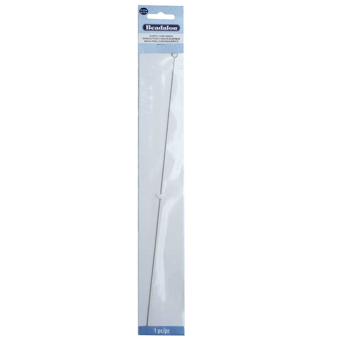Beadalon Elastic Cord Needle, with Looped Bottom 10.75 Inches Long and .03 Inches Thick (1 Piece)