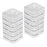 Keeper Squares Storage Container, Square Jars with Lids 1.25x2.3", 10 Containers
